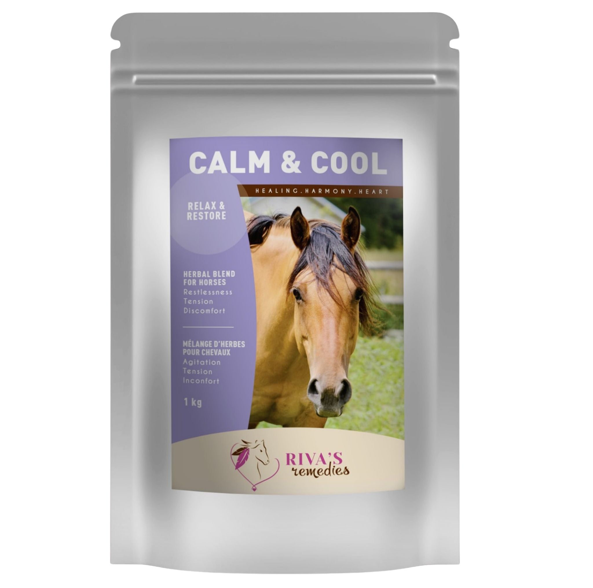 Calm Cool 1kg devant - complement naturel calme cheval nerveux Quebec EquiHolistik