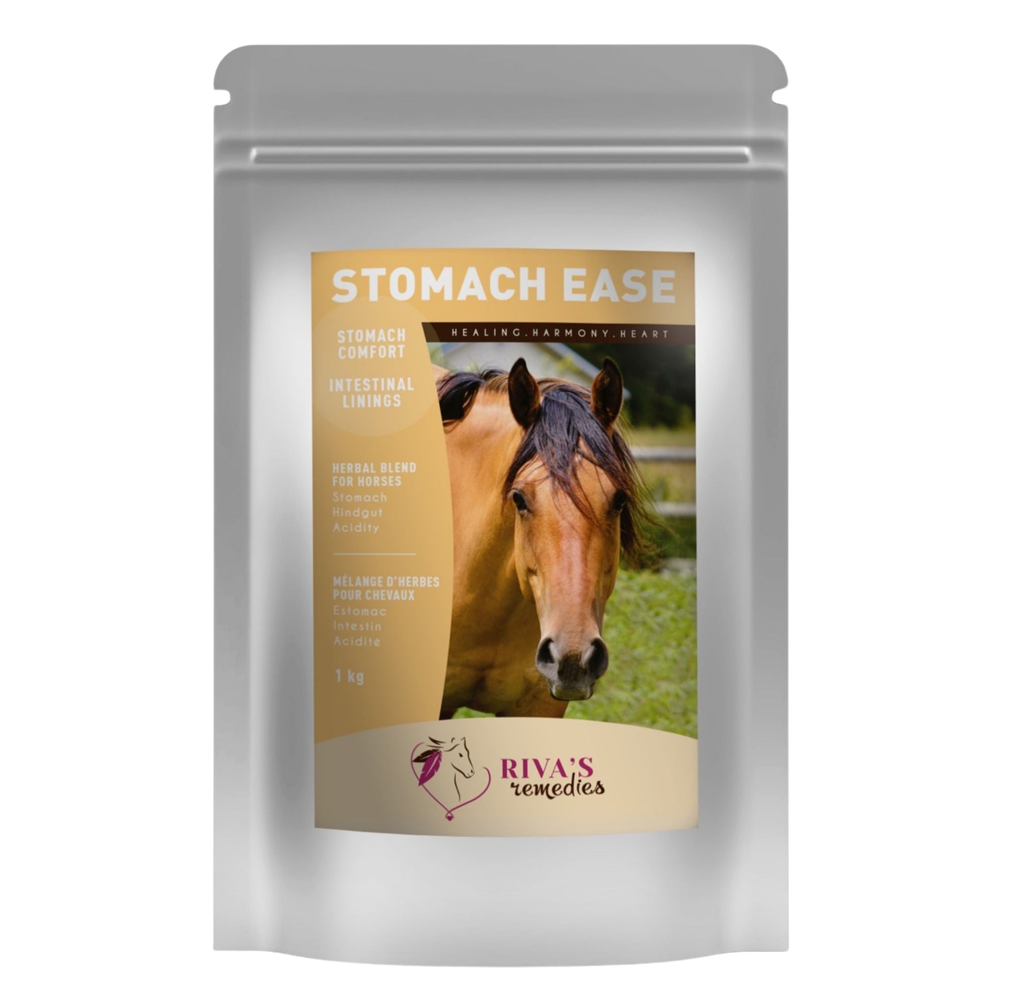 Stomach Ease 1kg — complément naturel muqueuse gastrique acidité cheval Canada EquiHolistik