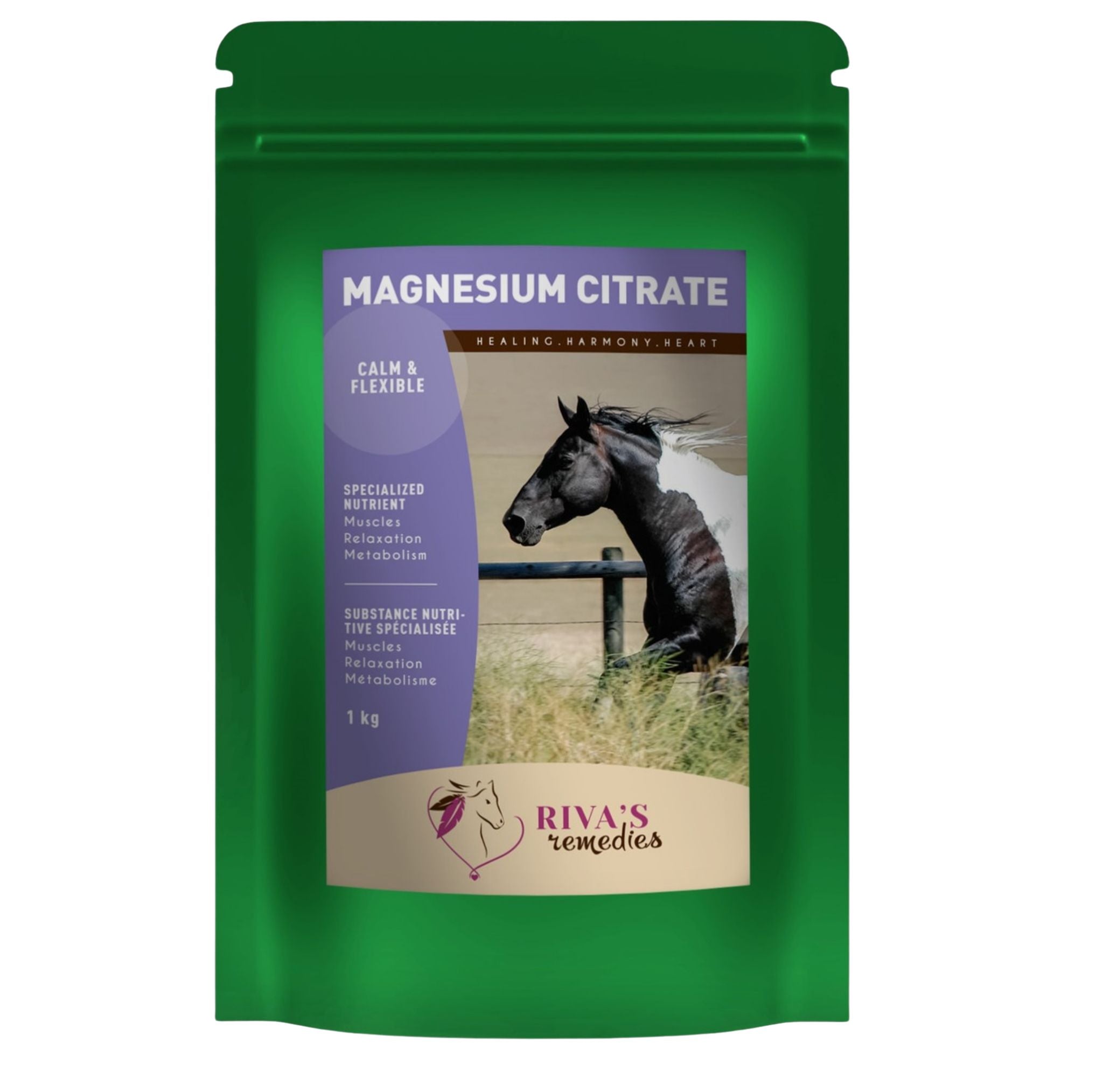 Citrate de magnesium cheval 1kg - complement naturel stress metabolisme Canada EquiHolistik