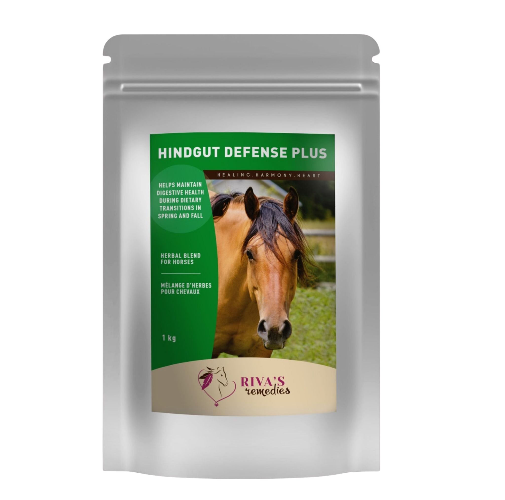 Hindgut Defense 1kg - complement naturel sante intestinale cheval printemps automne EquiHolistik