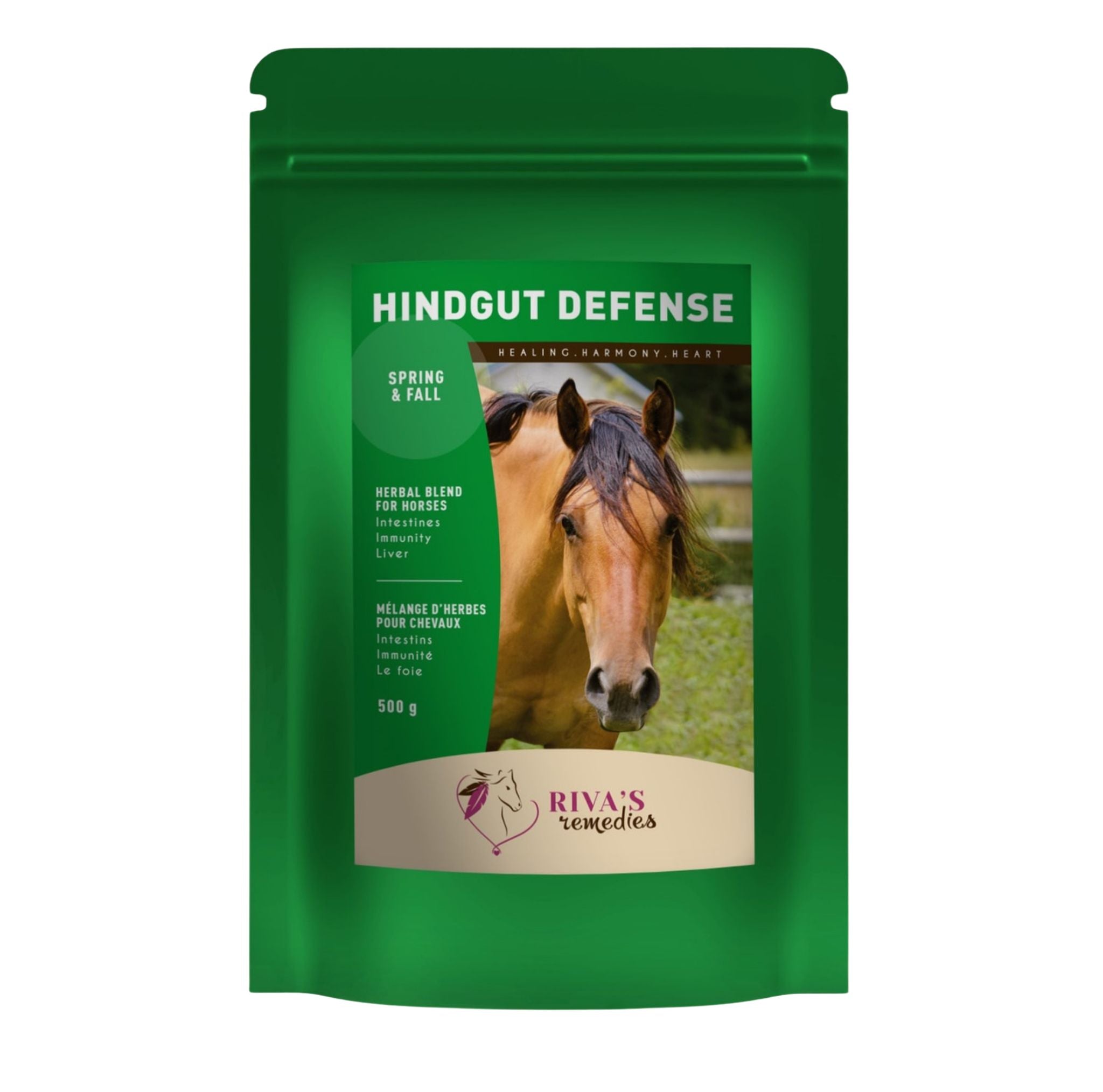 Hindgut Defense 500g devant - protection intestin posterieur cheval transition alimentaire Quebec