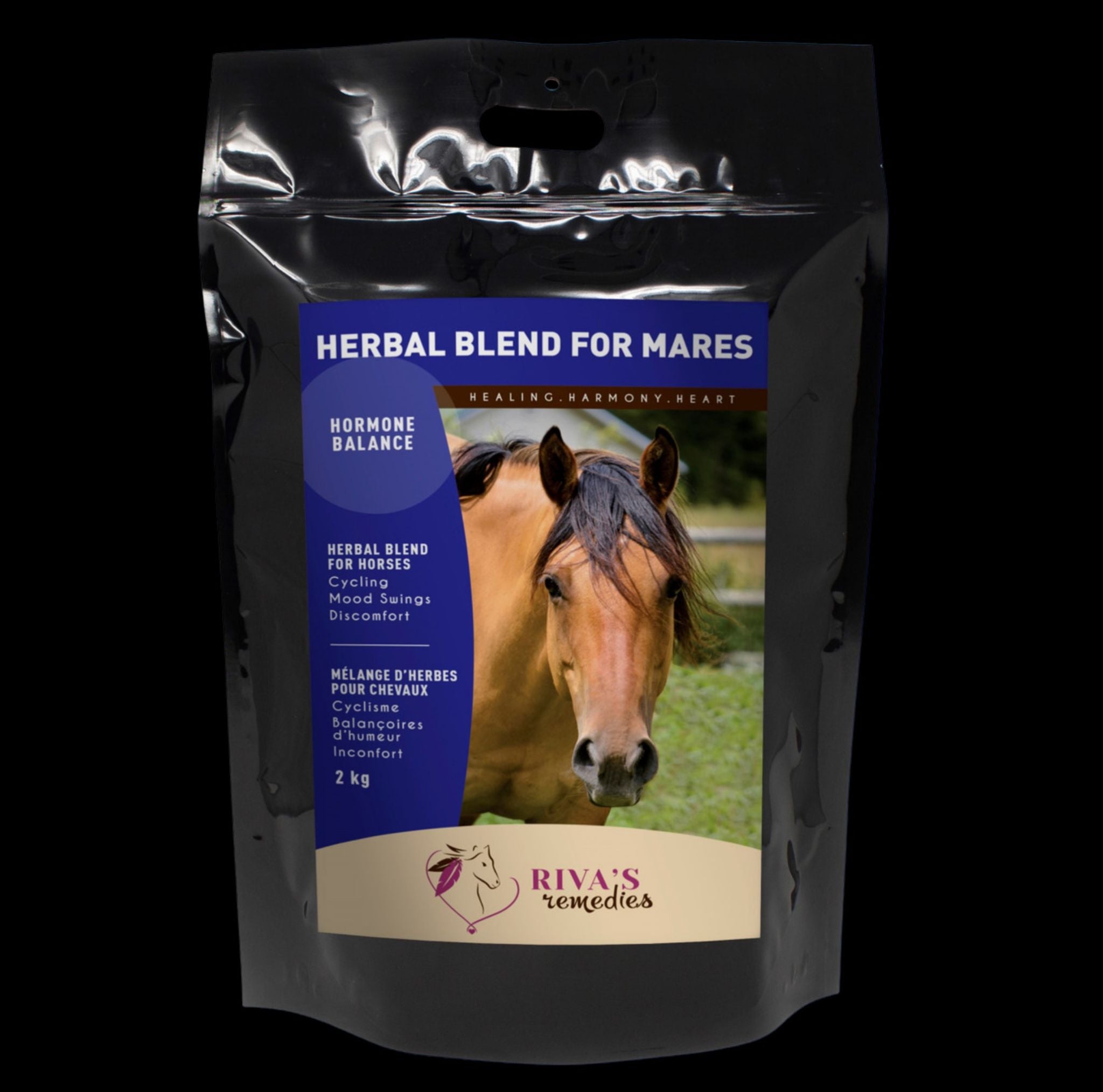 Mélange de plantes pour juments équilibre hormonal 1 kg — EquiHolistik 2 kilos