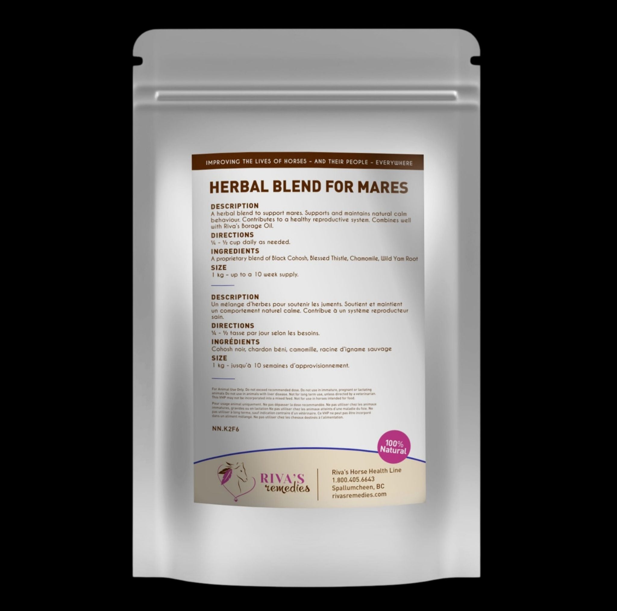Complément naturel jument format 1 kg et 2 kg — boutique équine Québec