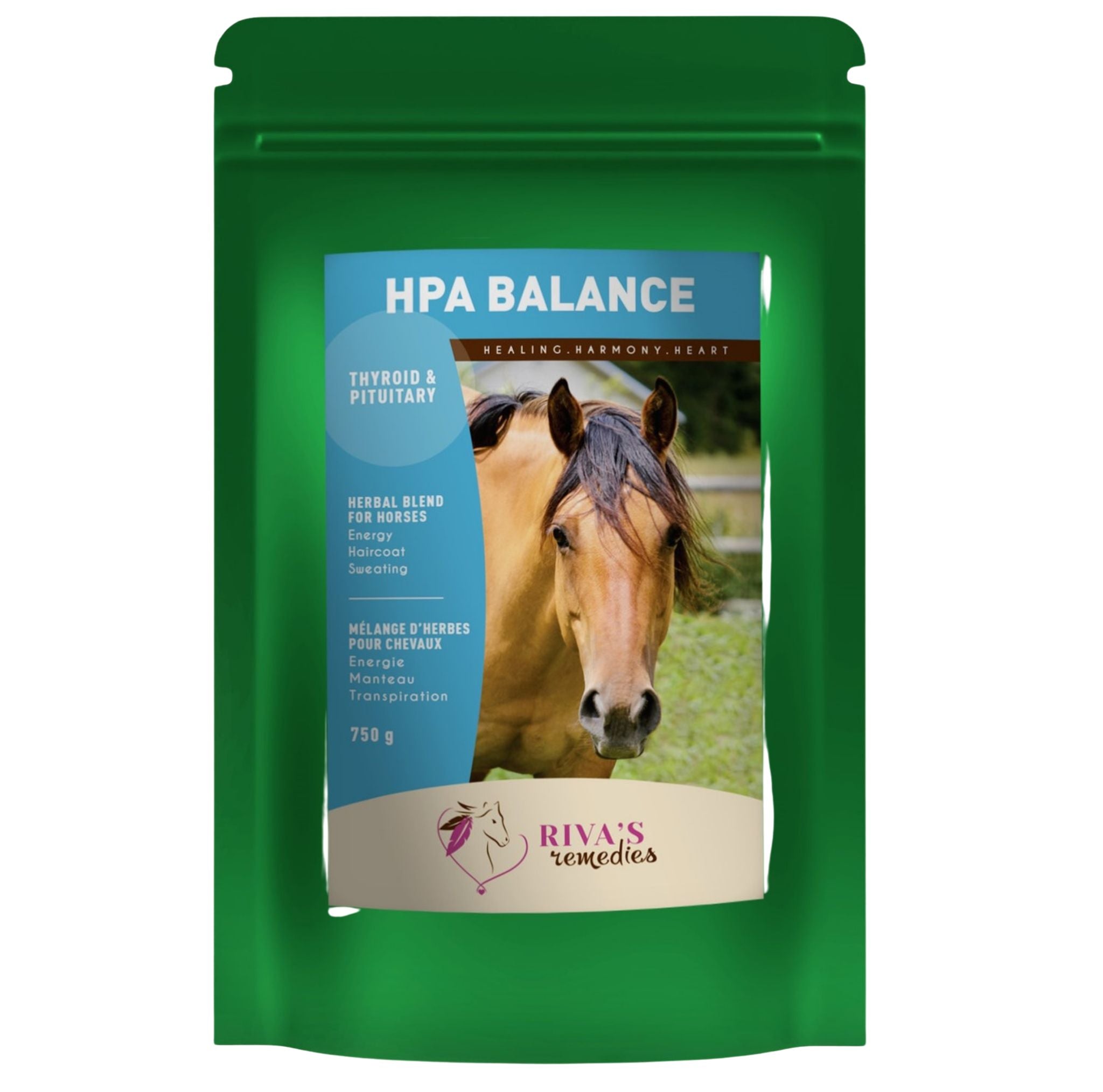 HPA Balance soutient l'équilibre endocrinien des chevaux atteints de SME ou de Cushing. Livraison Québec-Canada.