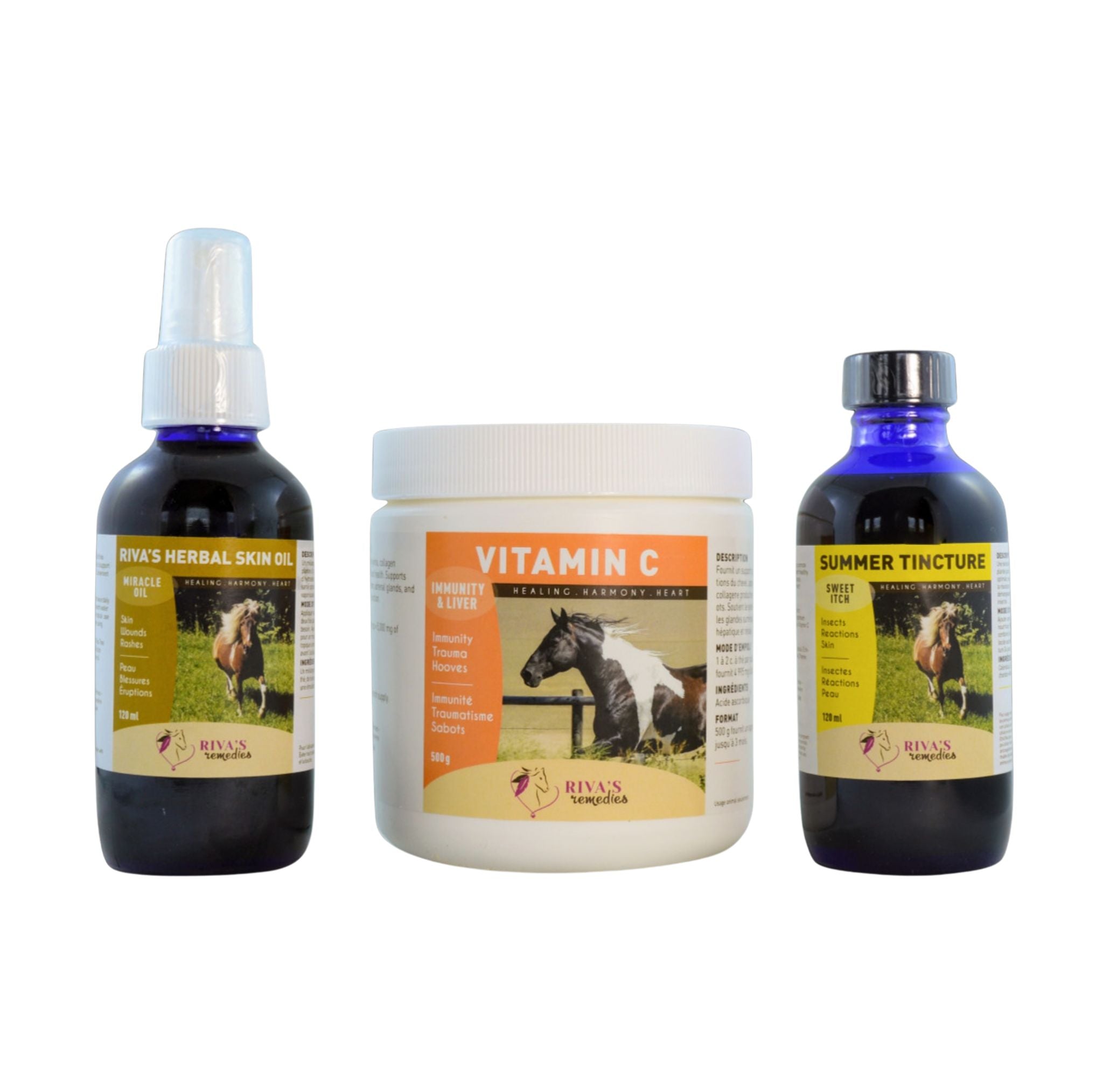 Ensemble dermite estivale  - kit naturel demangeaisons saisonnieres Riva Remedies Quebec Canada